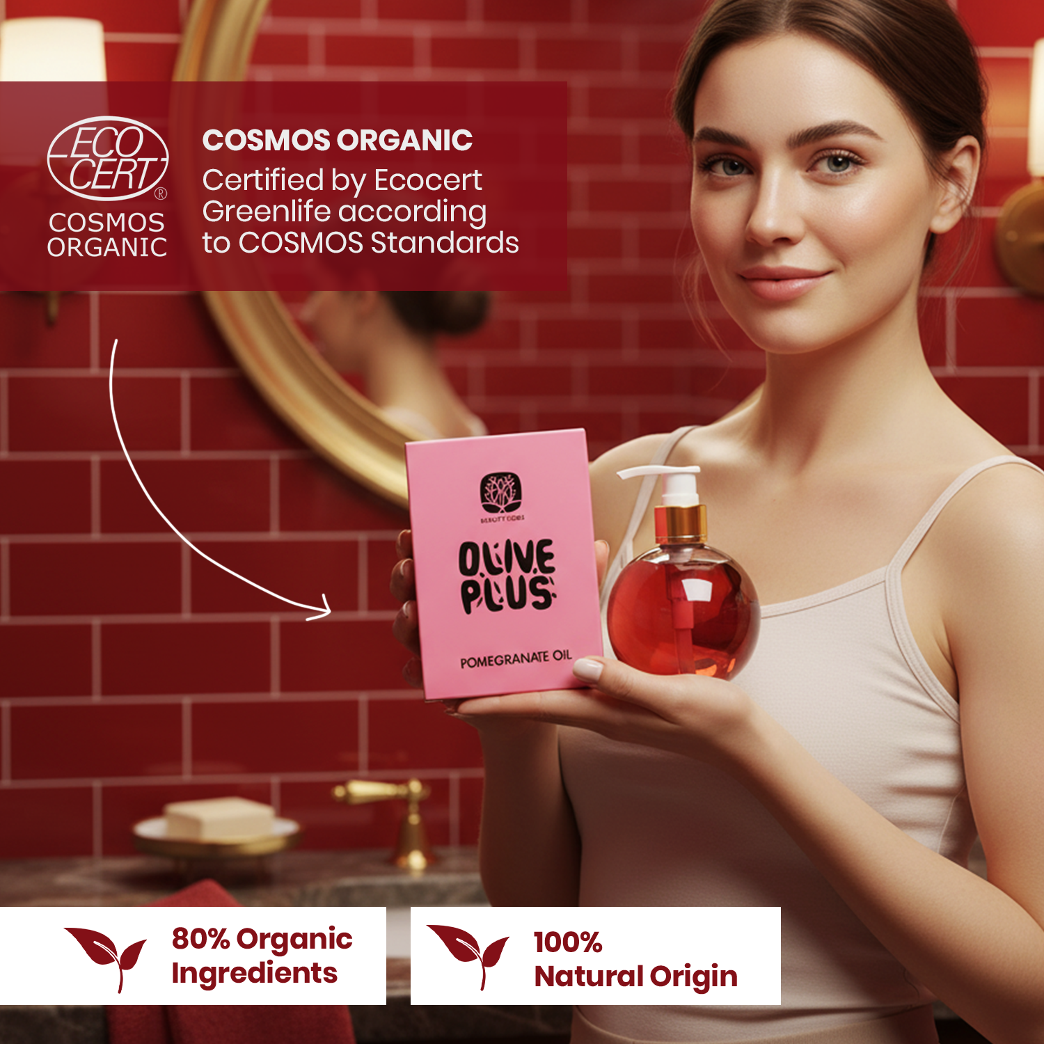 Pomegranate Oil Liquid Soap | Organic Liquid Soap | Olive Plus Shop