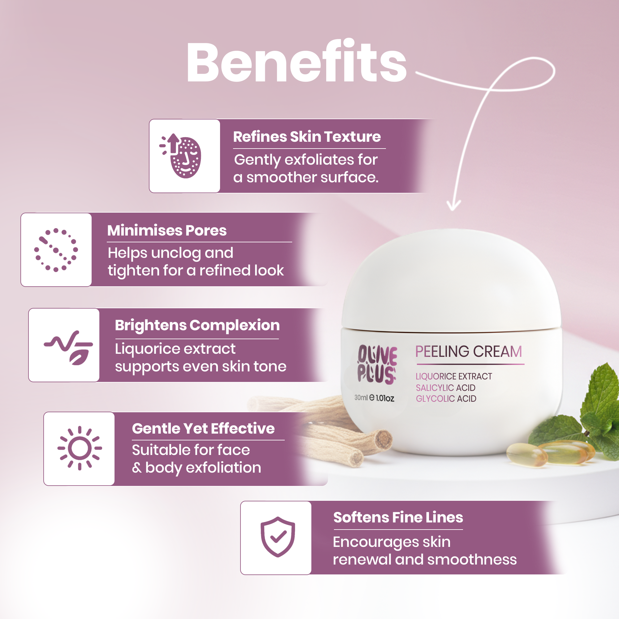 Peeling Cream For Body | Gentle Peeling Cream | Olive Plus Shop