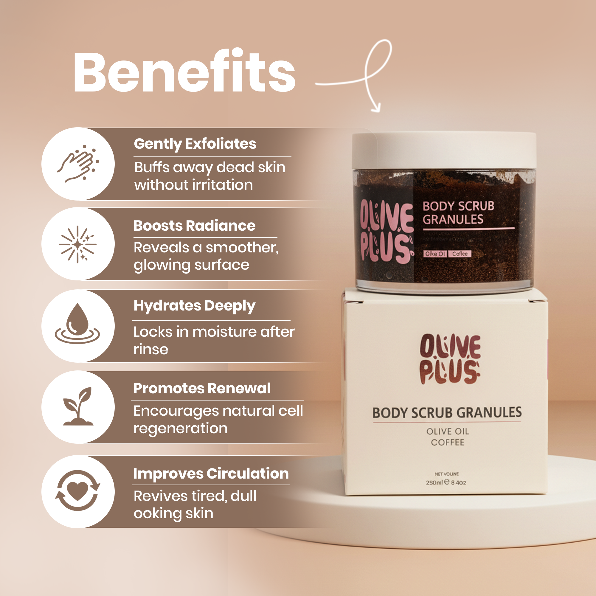 Natural Body Scrub | Best Body Face Scrub | Olive Plus Shop