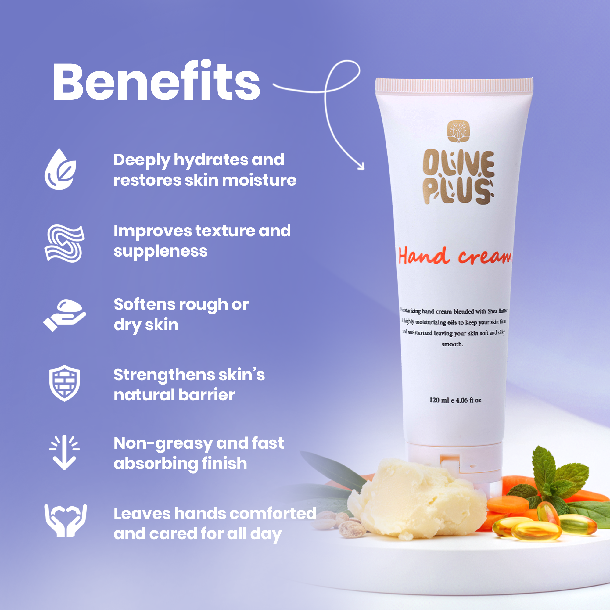 Moisturizing Hand Cream | Moisture Hand Cream | Olive Plus Shop