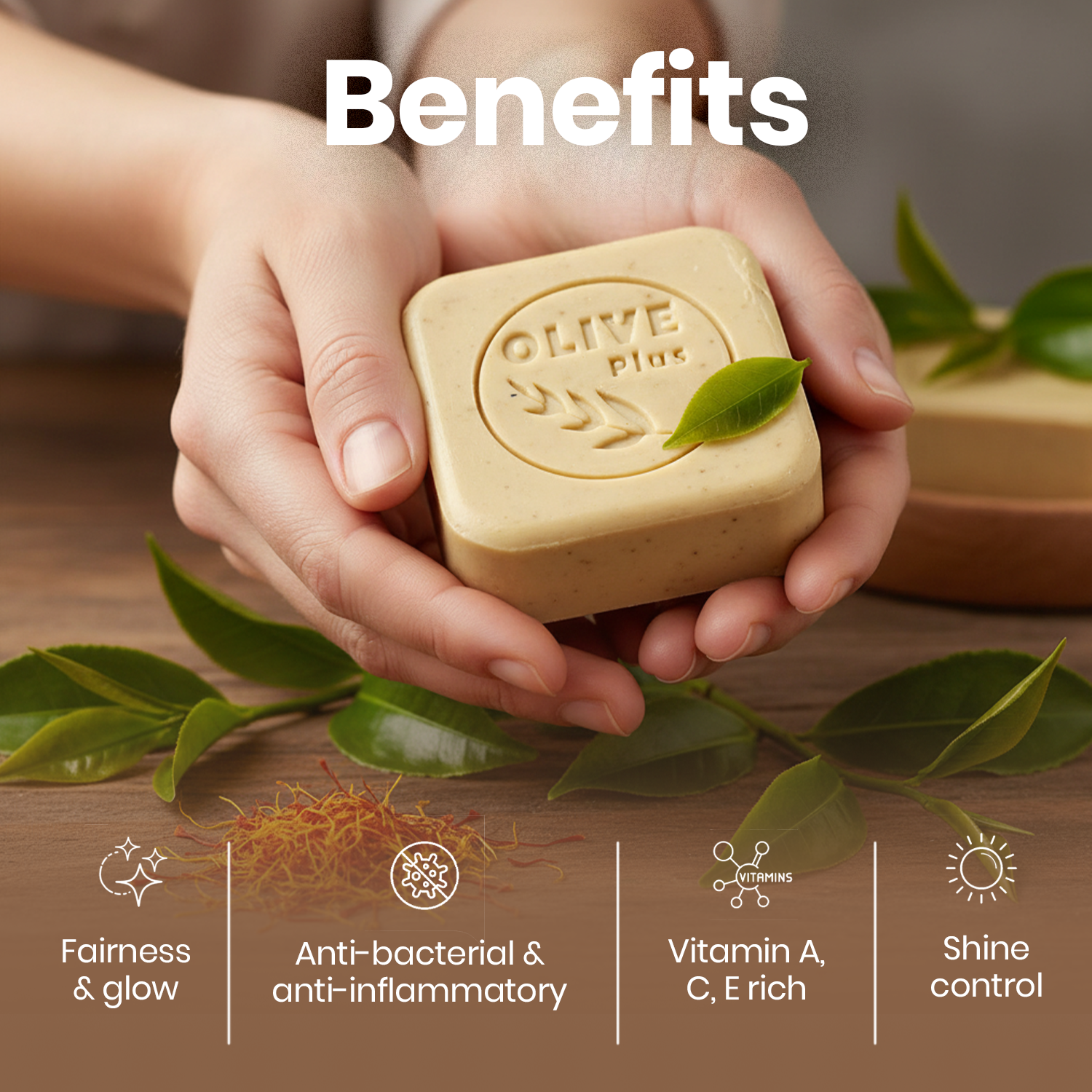 Saffron & Tea Tree Soap | Halal Soap | Olive Plus Shop