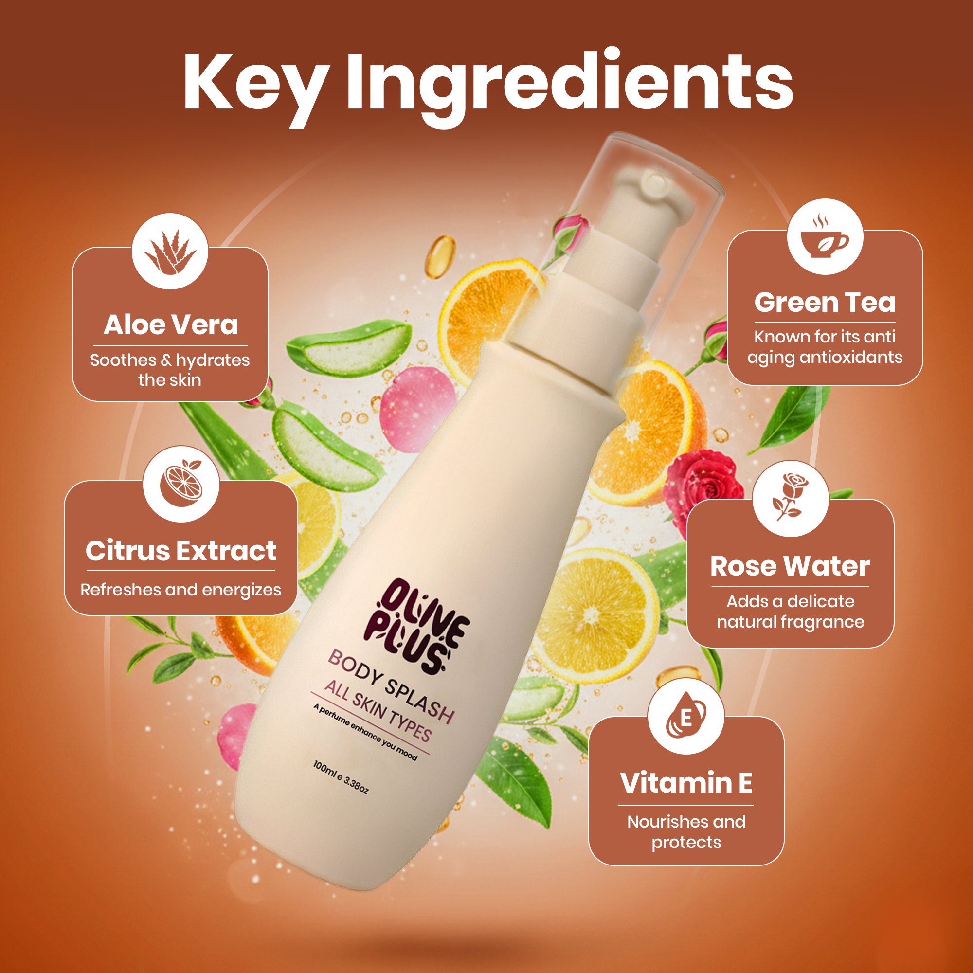 Natural Body Splash | Body Splash | Olive Plus Shop