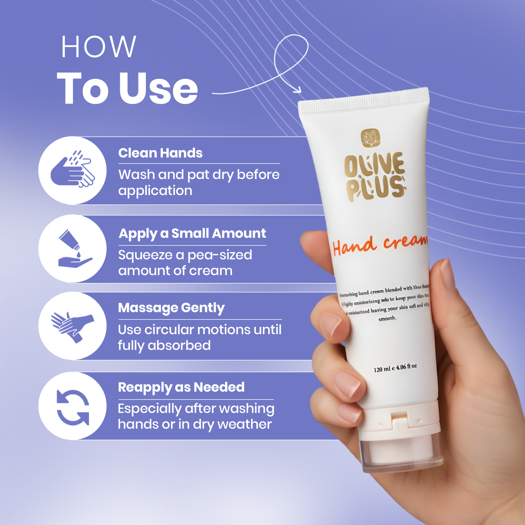 Moisturizing Hand Cream | Moisture Hand Cream | Olive Plus Shop