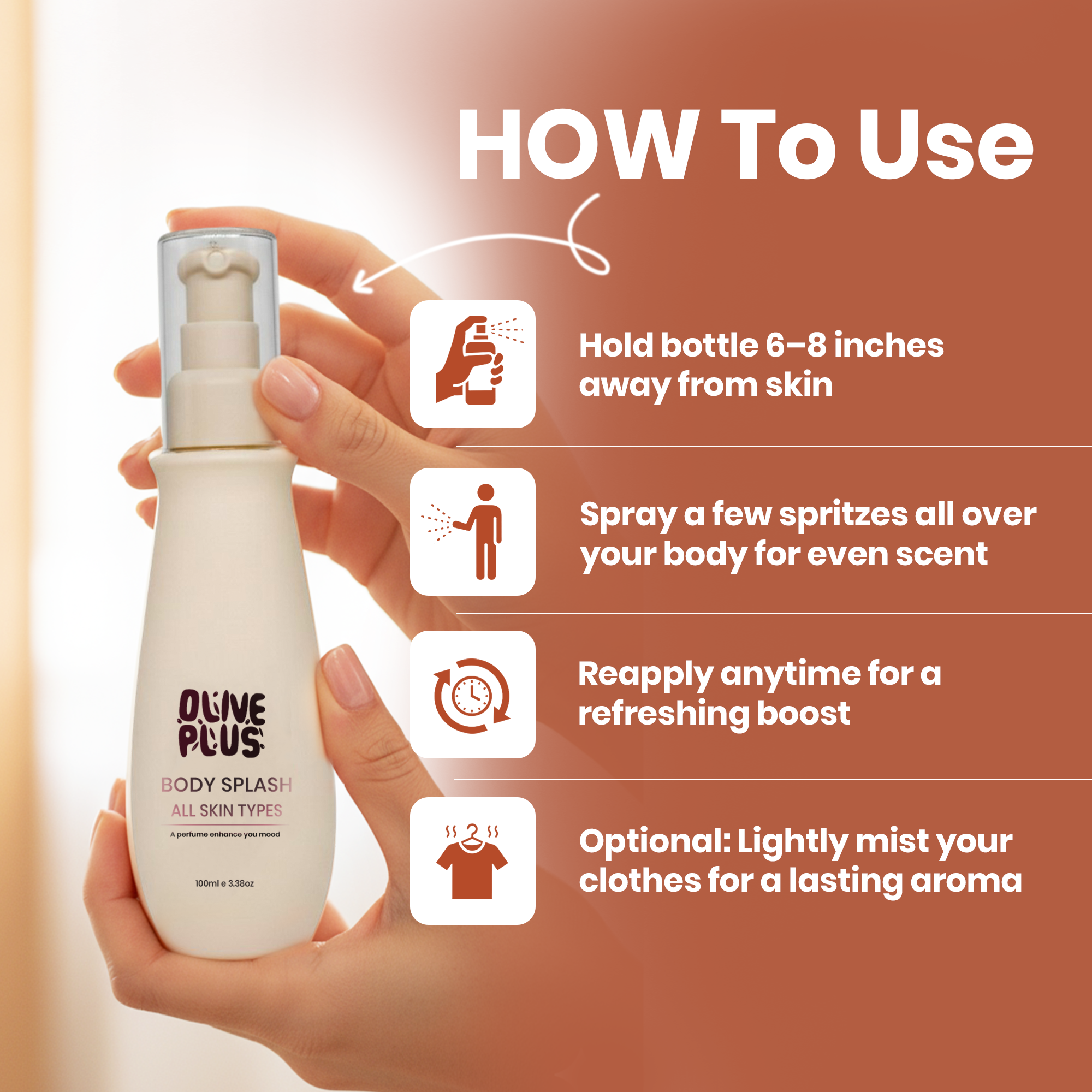 Natural Body Splash | Body Splash | Olive Plus Shop