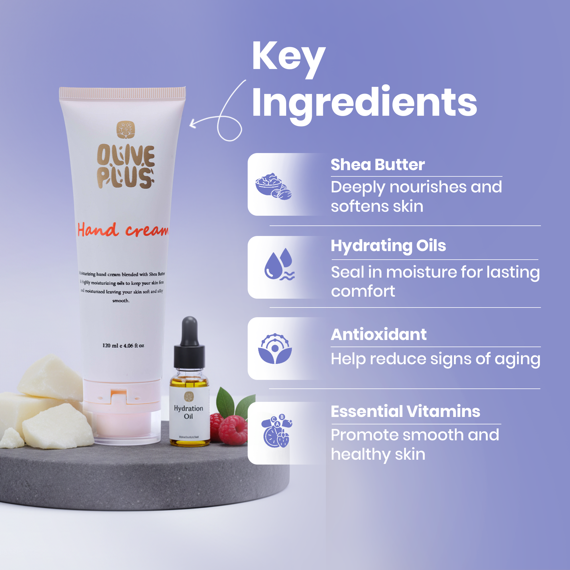 Moisturizing Hand Cream | Moisture Hand Cream | Olive Plus Shop