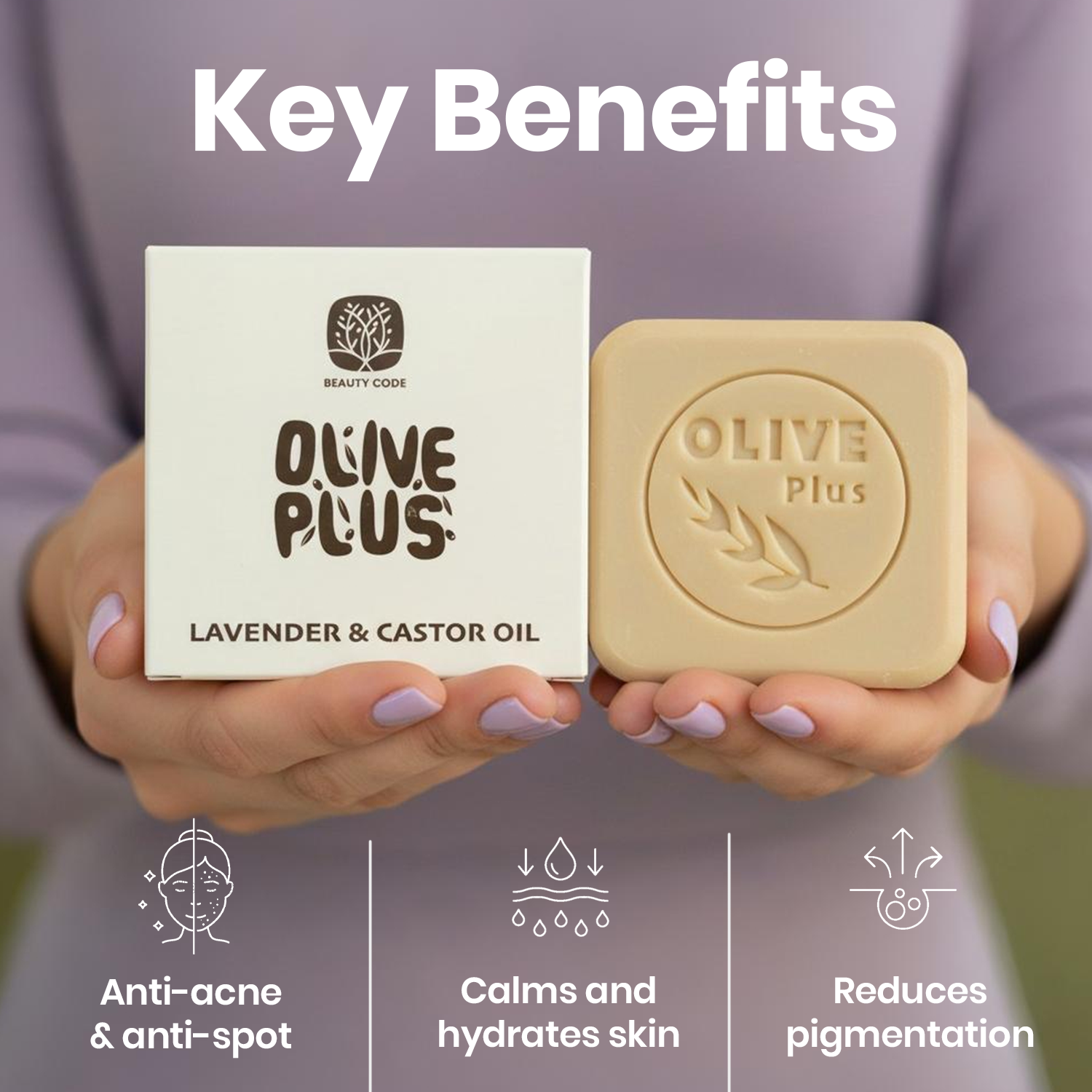 Lavender & Castor Oil Soap | Vegan Soap | Olive Plus Shop