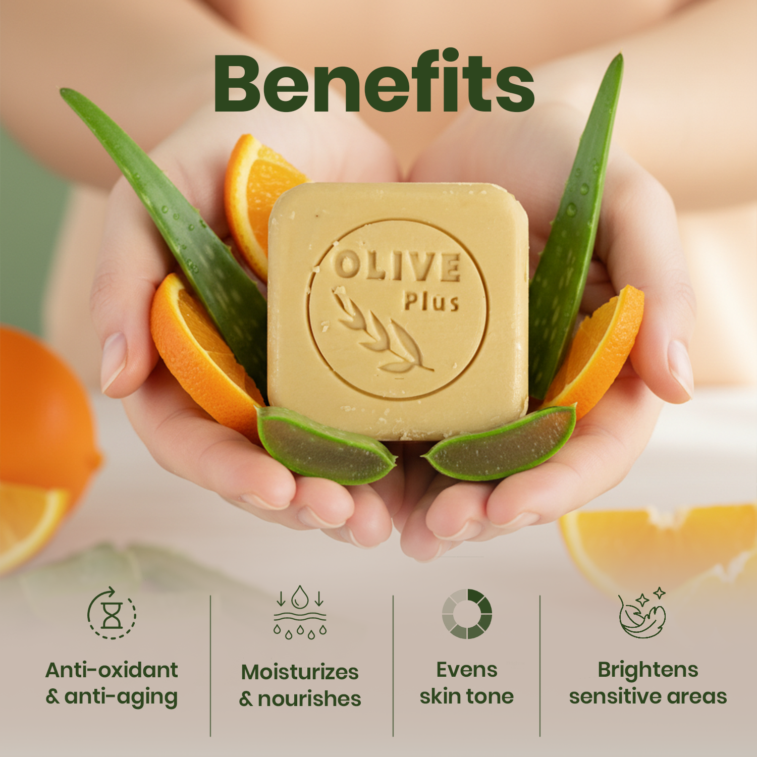 Aloe & Orange Soap | Herbal Soap | Olive Plus Shop