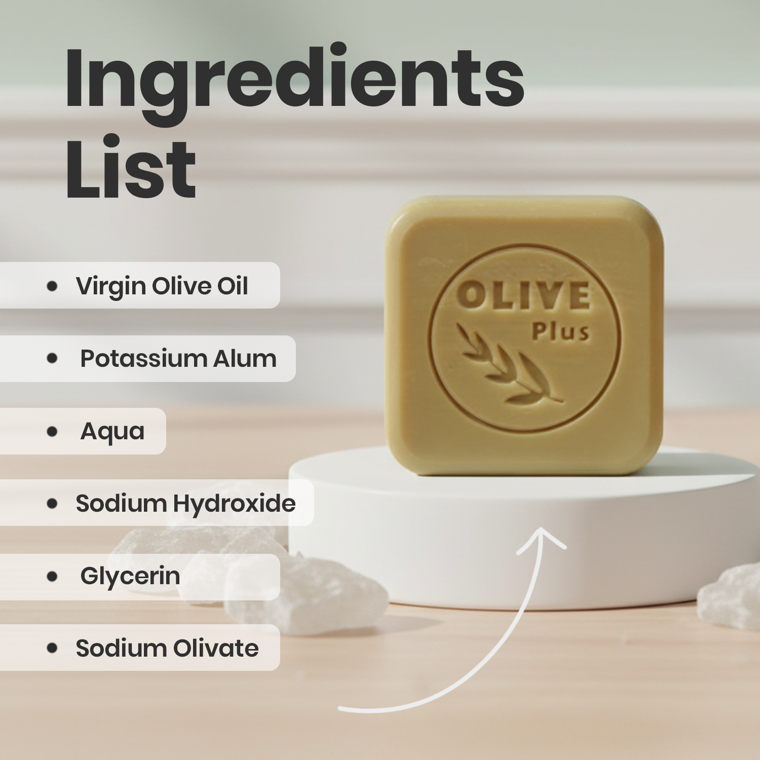 Alum Bar Soap | Olive Plus Alum Soap Bar | Olive Plus Shop