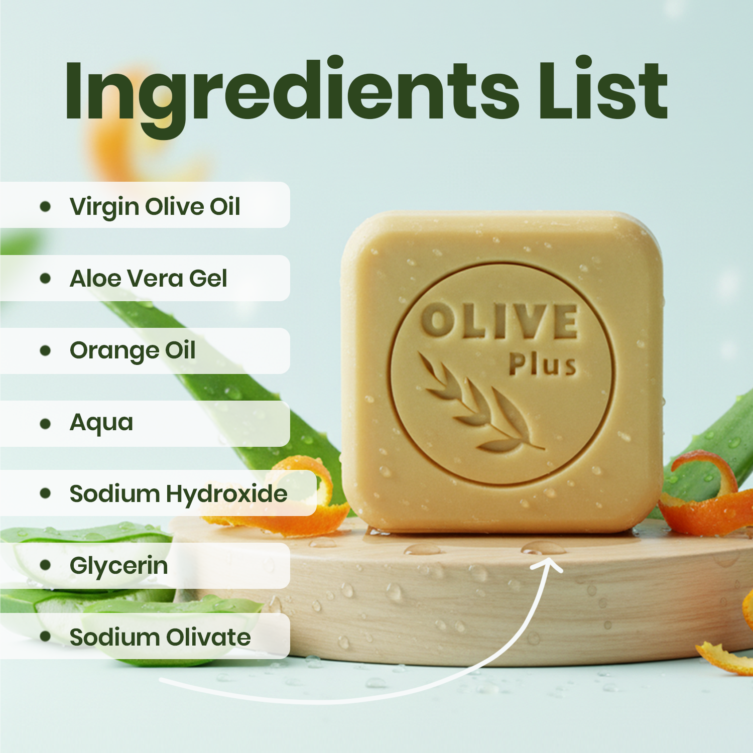 Aloe & Orange Soap | Herbal Soap | Olive Plus Shop