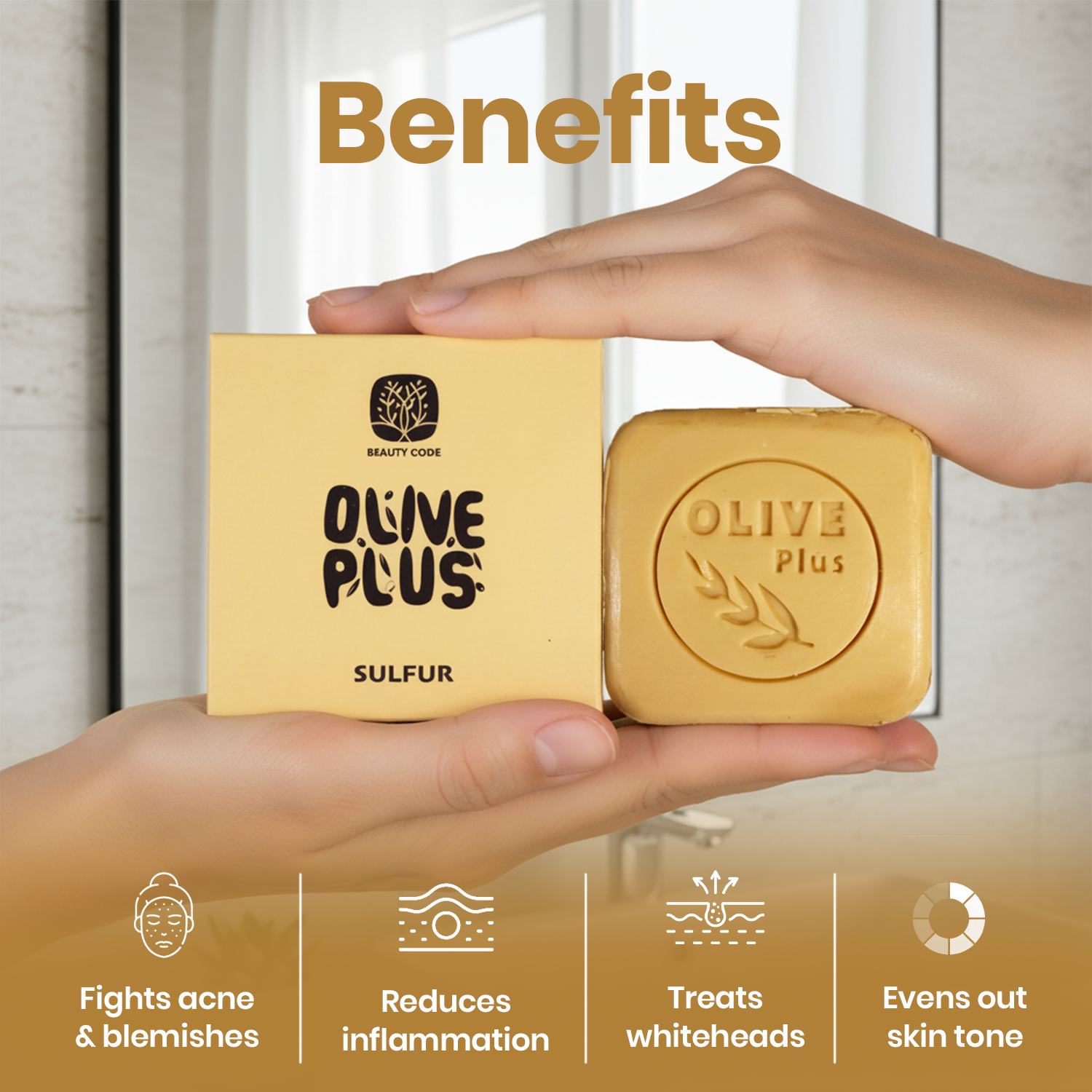 Sulfur Bar Soap | Natural Bar Soap | Olive Plus Shop