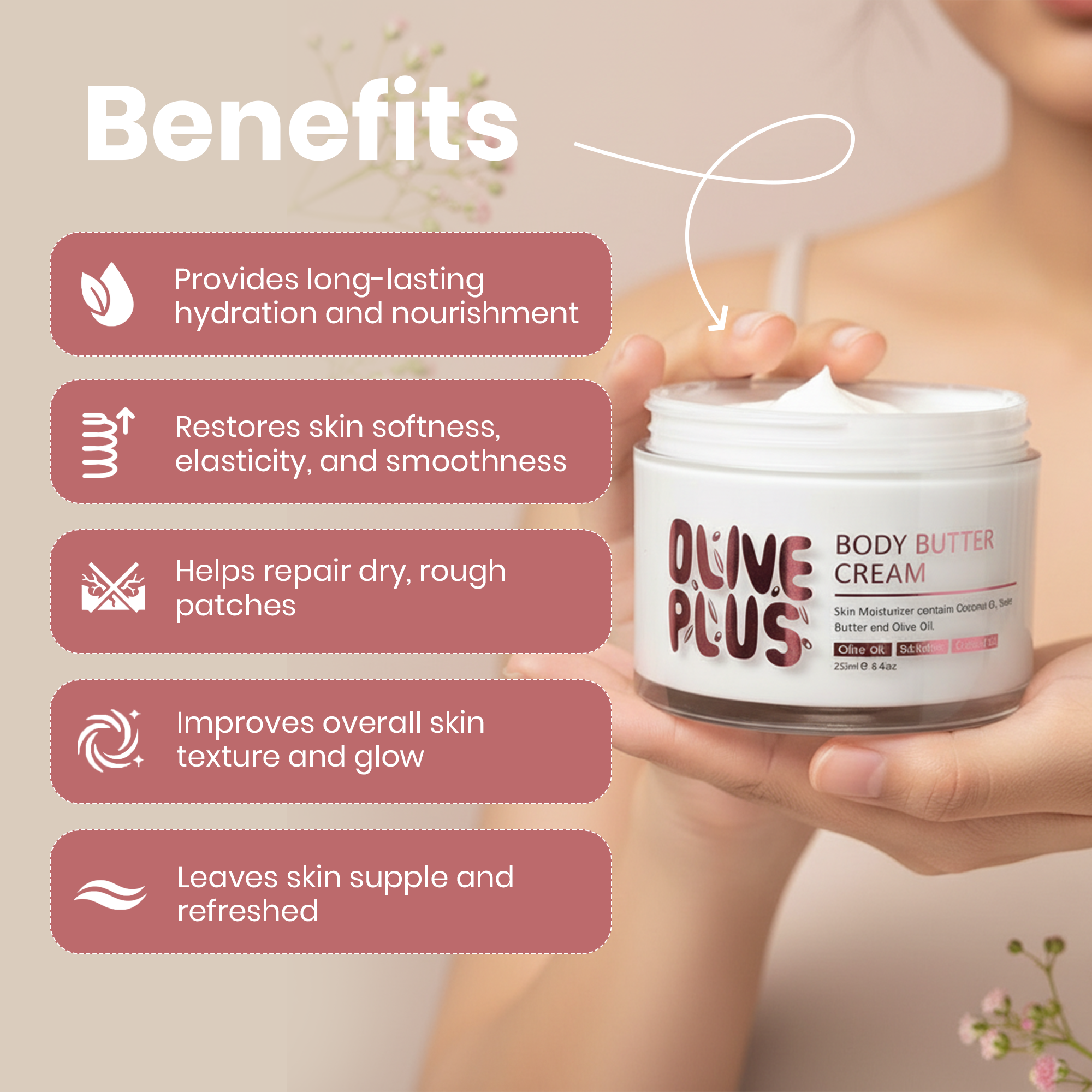 Body Butter Cream | Olive Plus Body Butter Cream | Olive Plus Shop