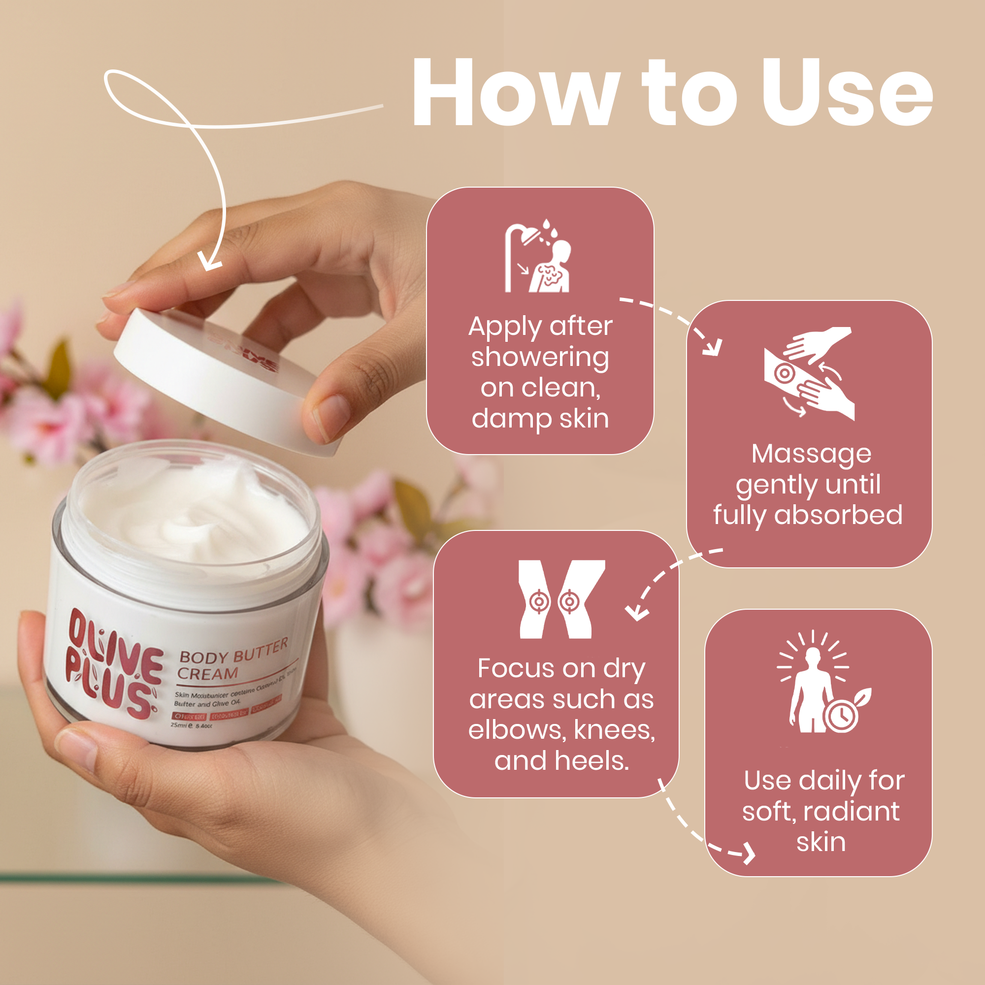 Body Butter Cream | Olive Plus Body Butter Cream | Olive Plus Shop