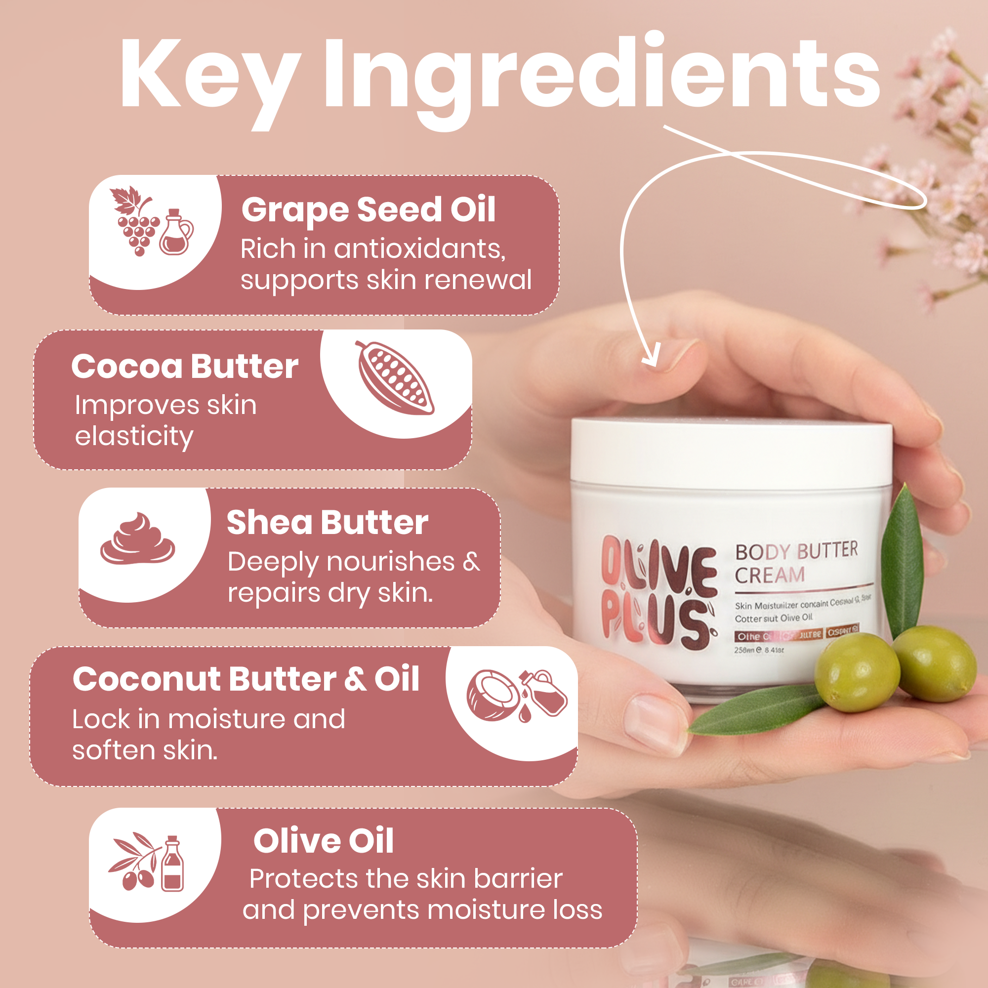 Body Butter Cream | Olive Plus Body Butter Cream | Olive Plus Shop