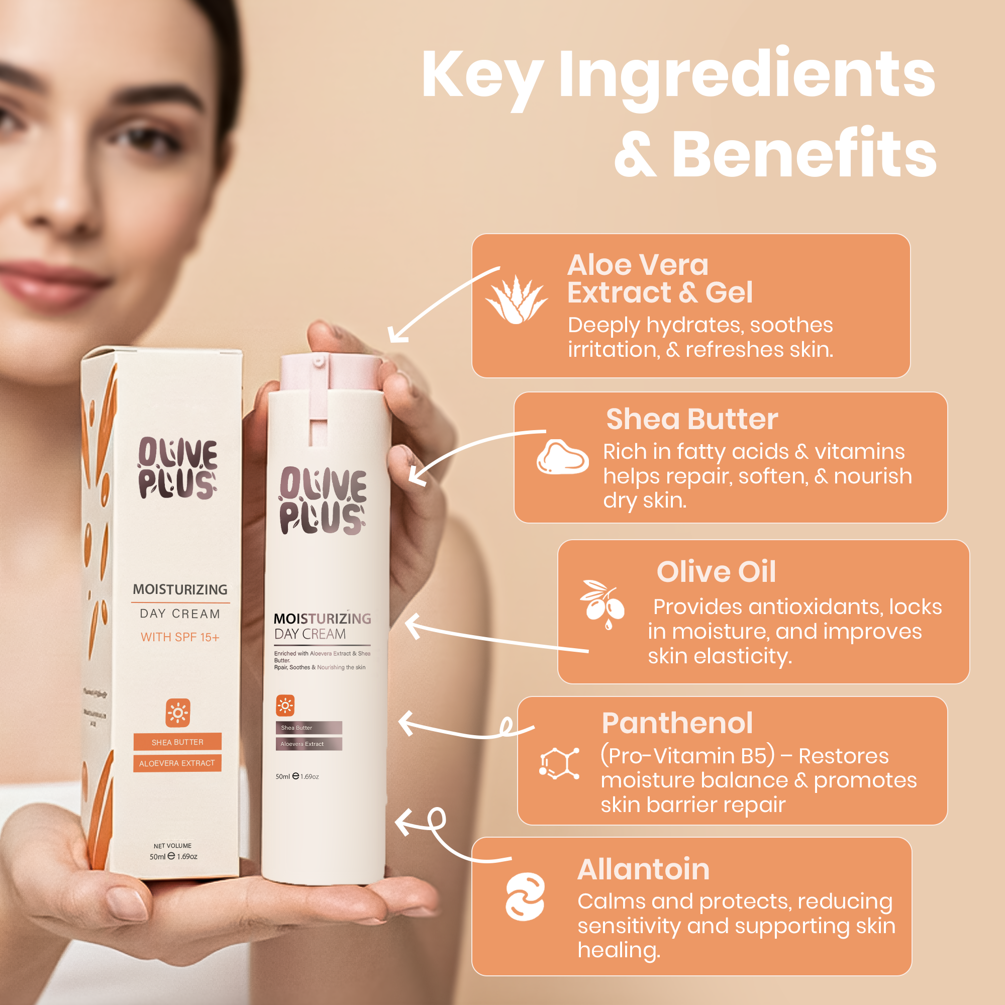 Moisturizing Day Cream | Hydrating Day Cream | Olive Plus Shop