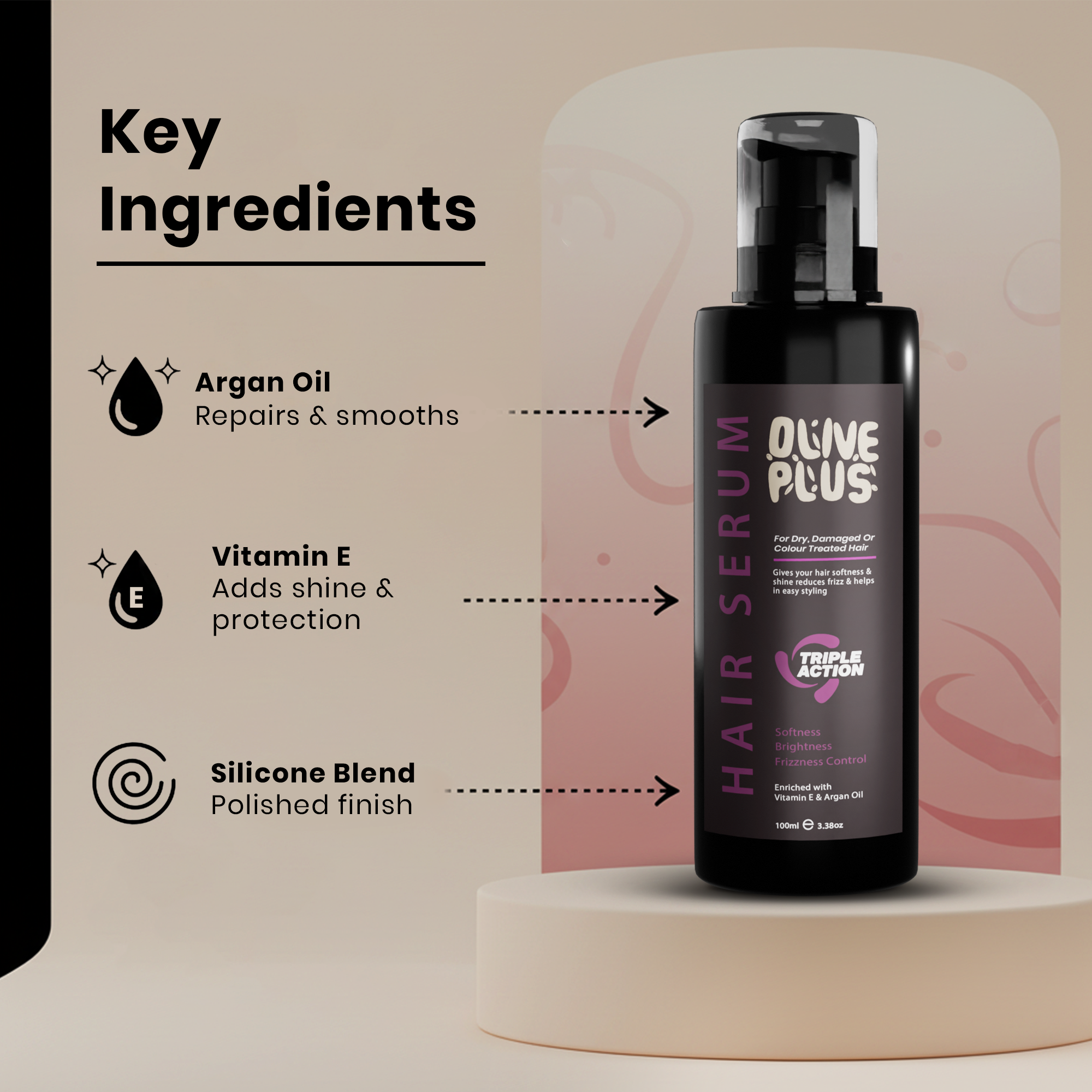 Vitamin E Hair Serum | Hair Serum | Olive Plus Shop