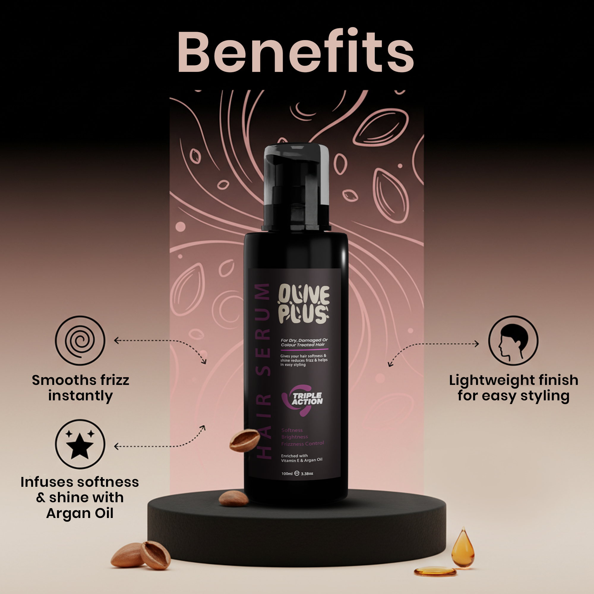 Vitamin E Hair Serum | Hair Serum | Olive Plus Shop