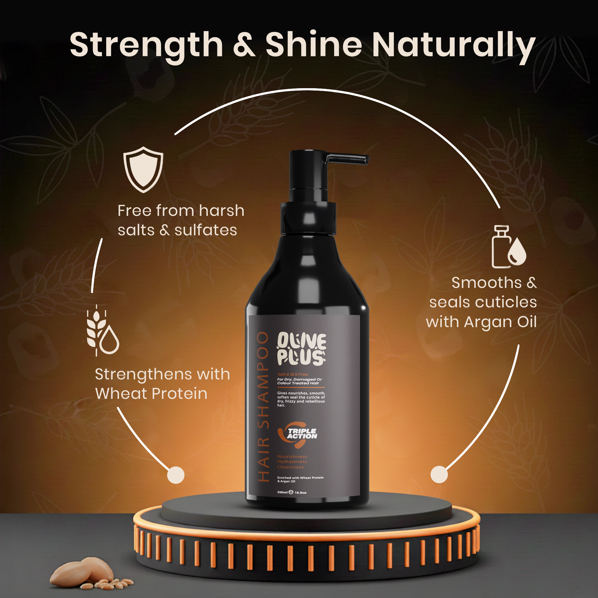 Argan Protein Shampoo | Vegan Protein Shampoo | Olive Plus Shop