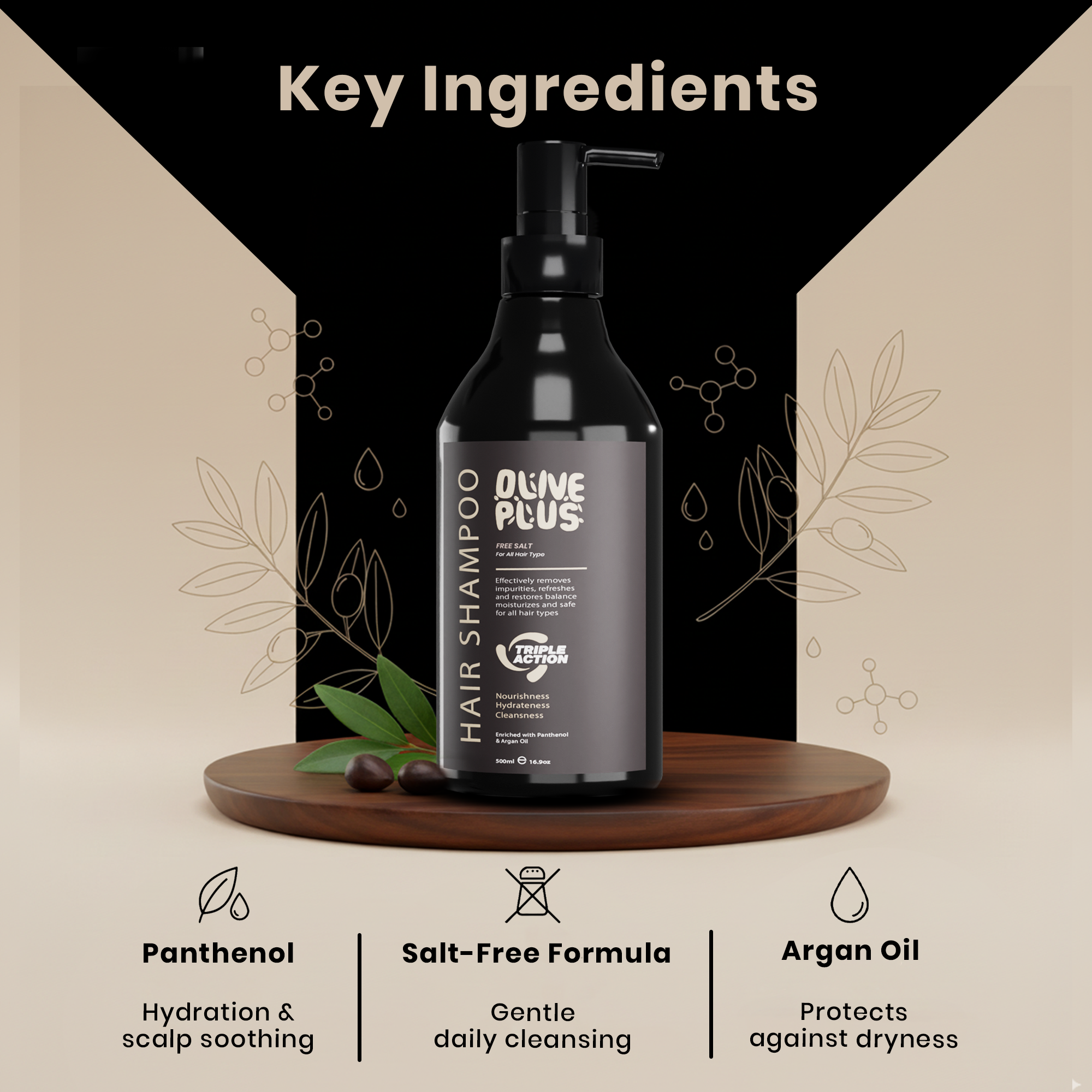 Panthenol Argan Shampoo | Panthenol Shampoo | Olive Plus Shop