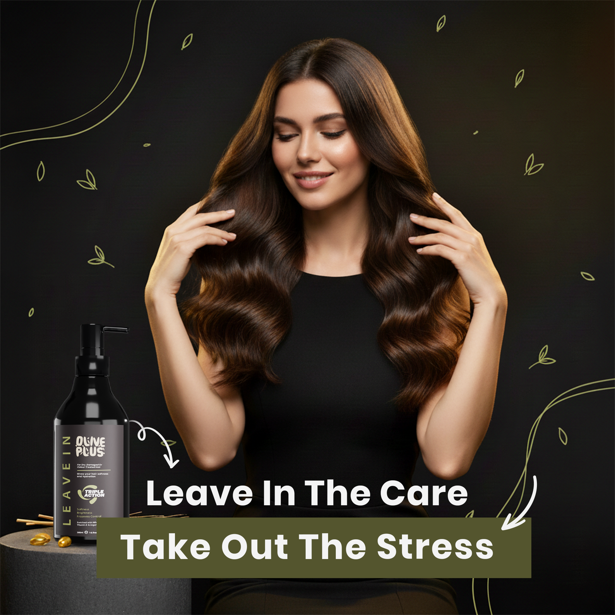 Leave-In Hair Treatment | Hair Serum | Olive Plus Shop