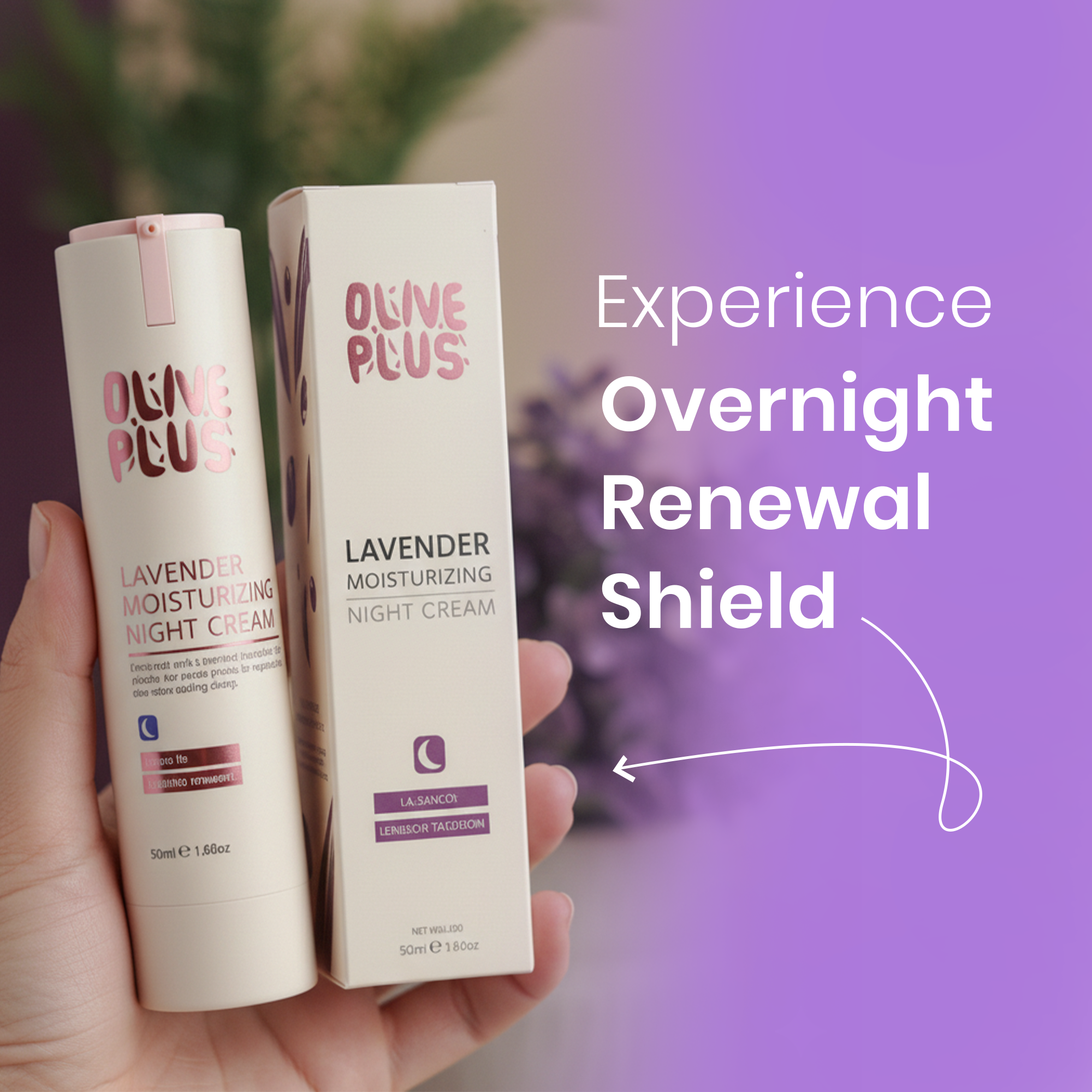 Lavender Moisturizing Cream | Lavender Night Cream | Olive Plus Shop