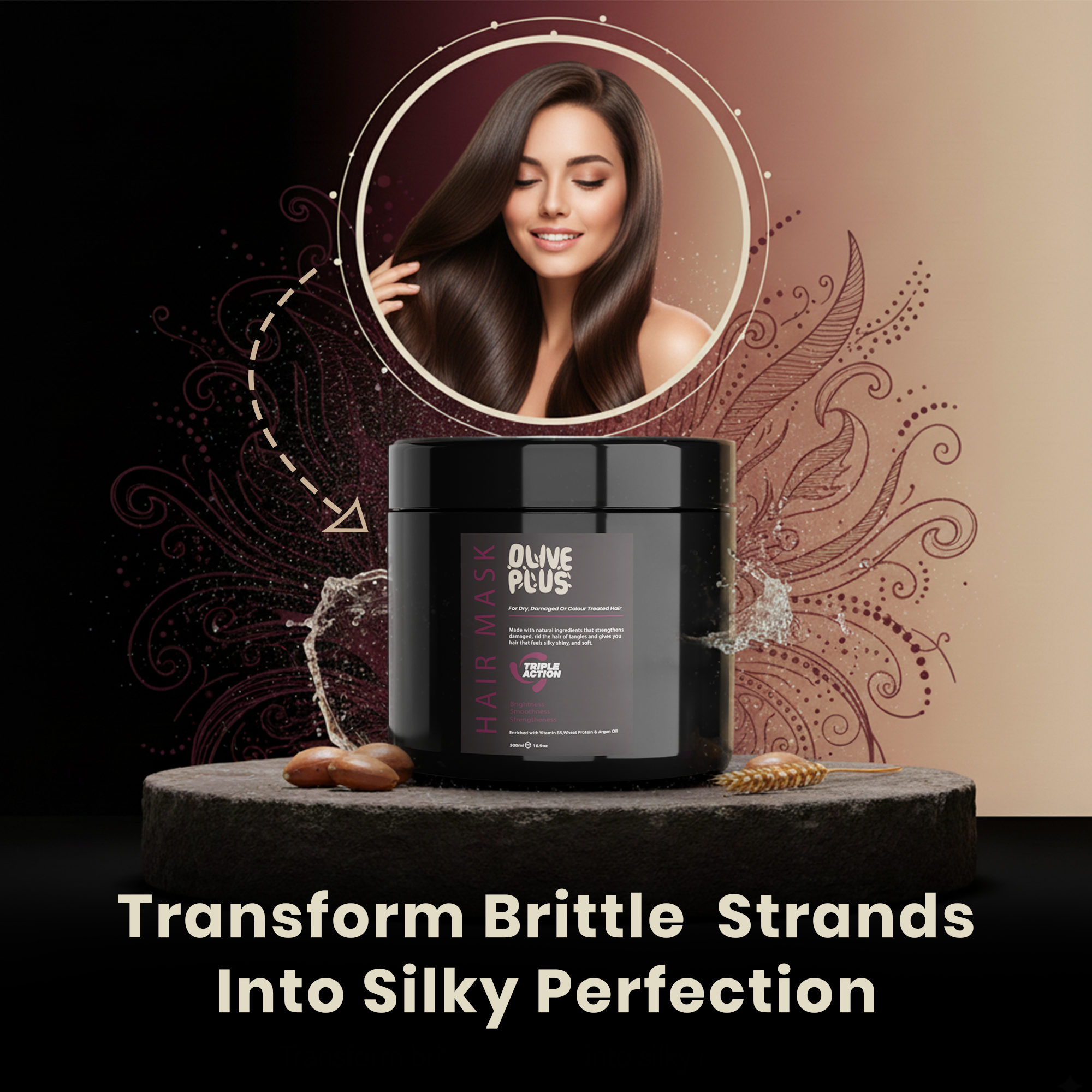 Olive Plus Hair Mask | Repairing Hair Mask | Olive Plus Shop