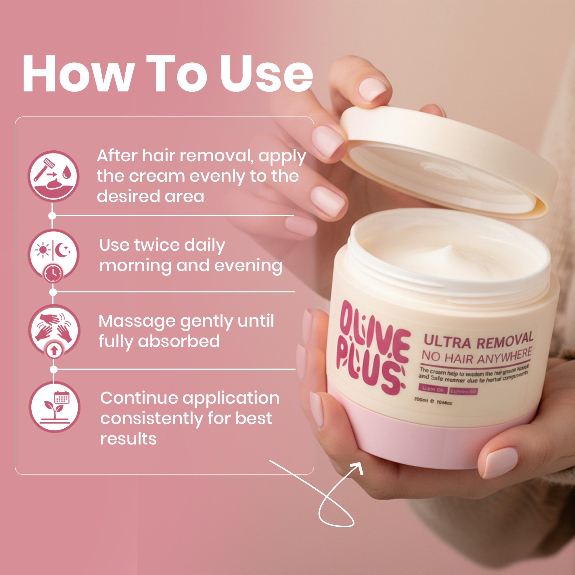 Natural Hair Removal Cream | Cyprus Cream | Olive Plus Shop