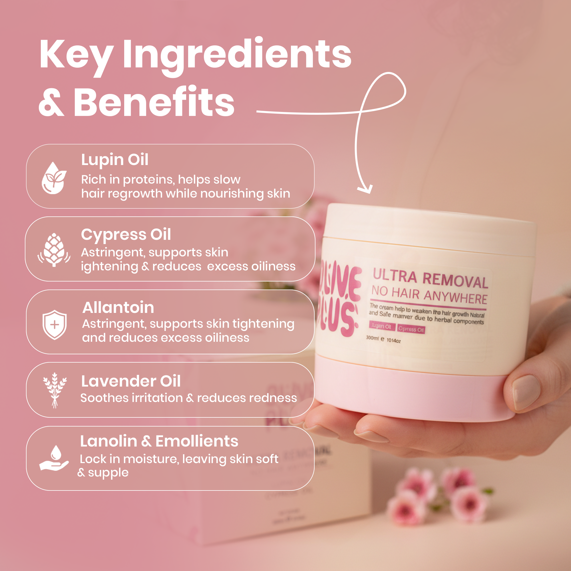 Natural Hair Removal Cream | Cyprus Cream | Olive Plus Shop